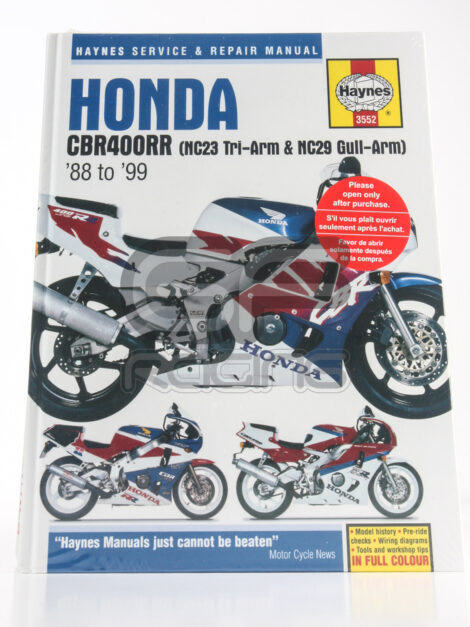 Haynes Workshop Manual - CBR400 NC23 & NC29